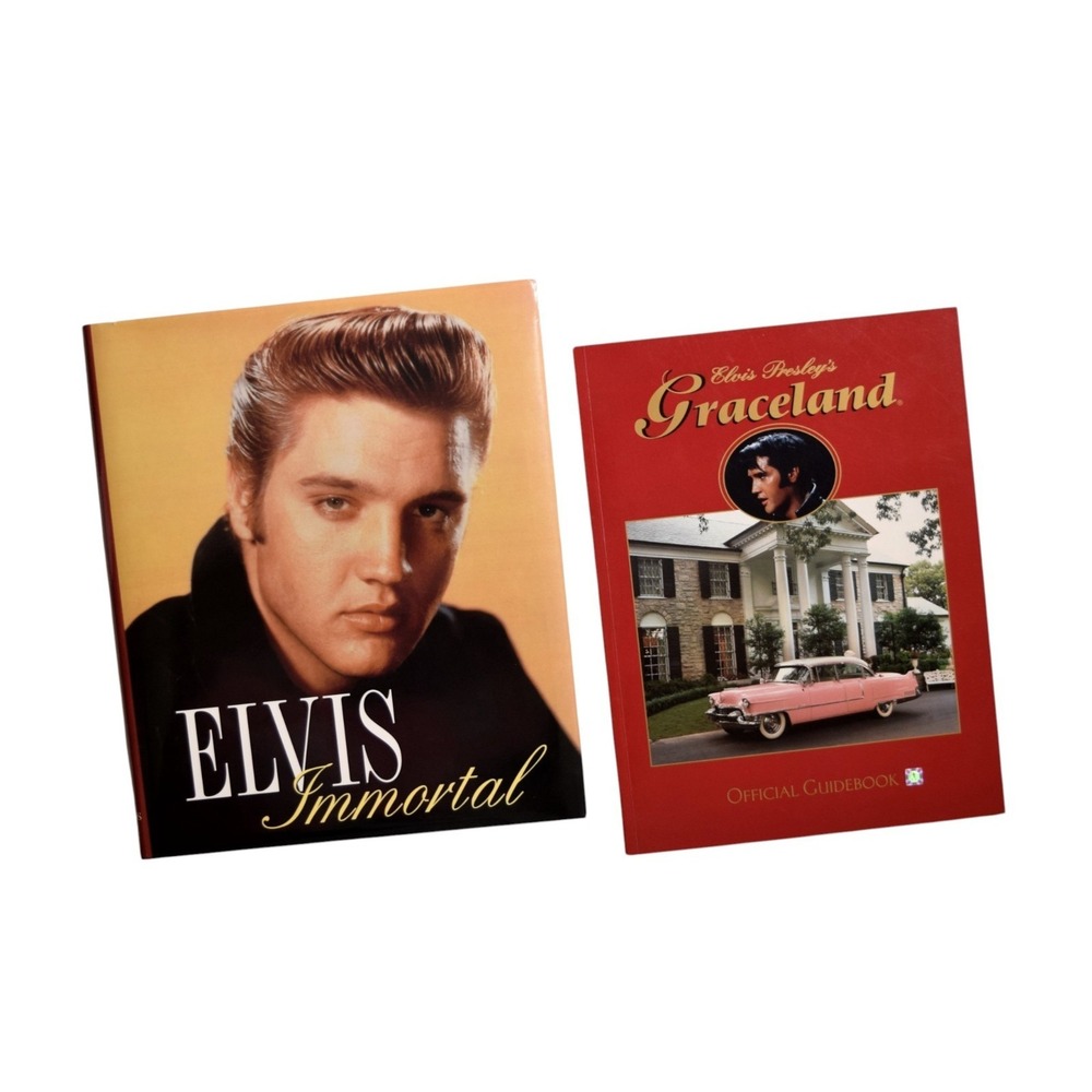 Elvis Presley Book Lot: Immortal Ltd Ed #809 & 1982 Official Graceland Guidebook